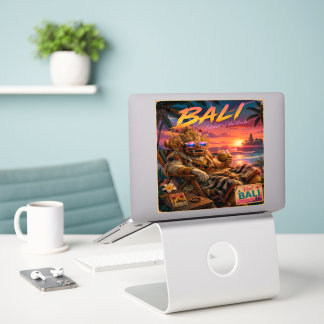 Pegatina Póster Estético de la Playa Balinesa Barong