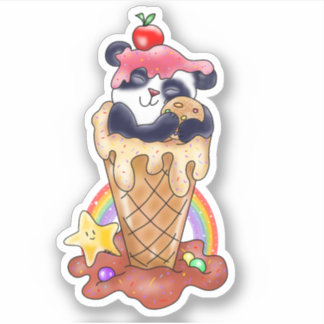 Pegatina Postre Panda Ice Cream |