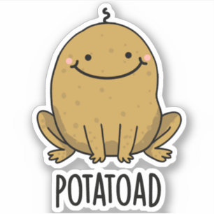 Pegatina Potatoad Funny Potato Toad Pun