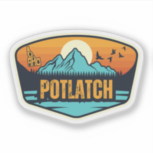 Pegatina Potlatch, Idaho