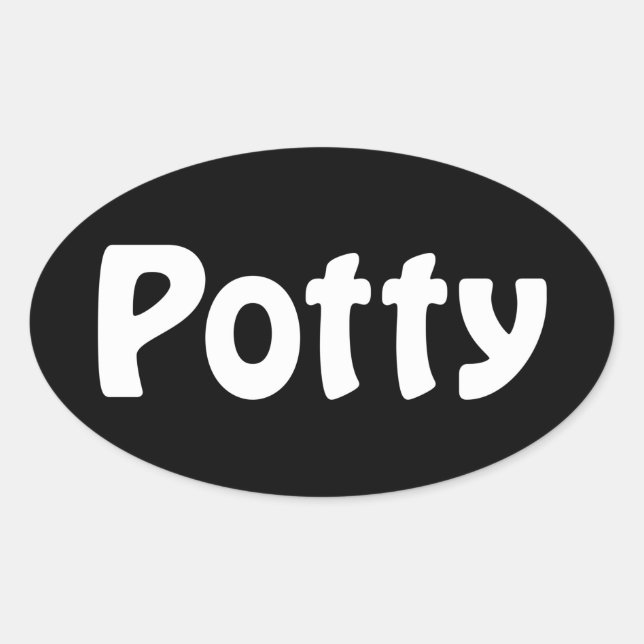 Pegatina Potty Oval (Anverso)