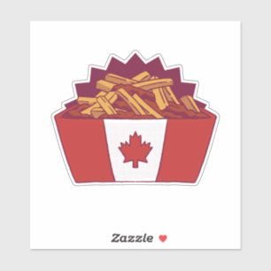 Pegatina Poutine canadiense