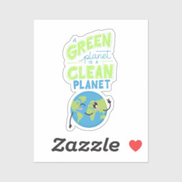 Pegatina Powered by Green: Thrive with Nature"