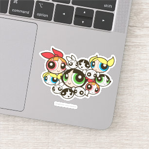 Pegatina Powerpuff Girls Face Pattern