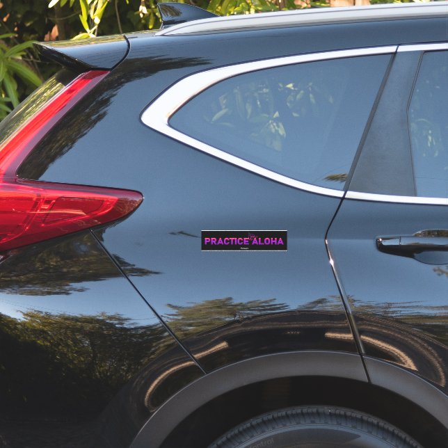 Pegatina Práctica Hawaii Aloha PurpleRay Shaka (suelto) (Parte trasera del coche)