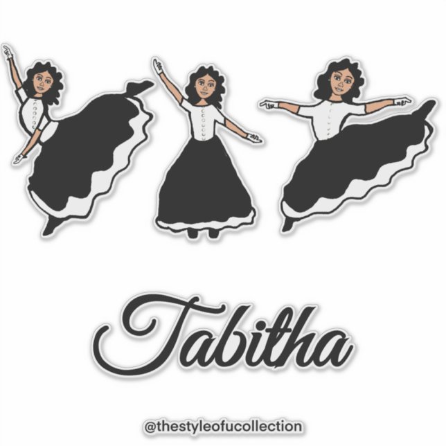 Pegatina Praise Dancer BW #2 Sticker (Anverso)