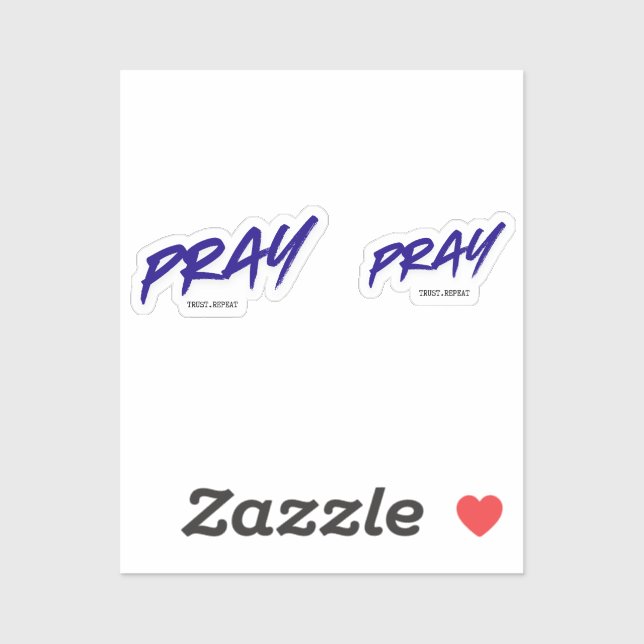 Pegatina Pray.Trust.Repeat (Hoja)