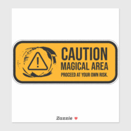 Pegatina Precaución Área mágica Rótulo de carretera