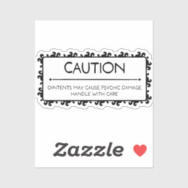 Pegatina Precaución: Daños psíquicos