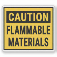 Precaución de materiales inflamables