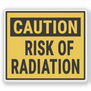 Pegatina Precaución de riesgo de radiación
