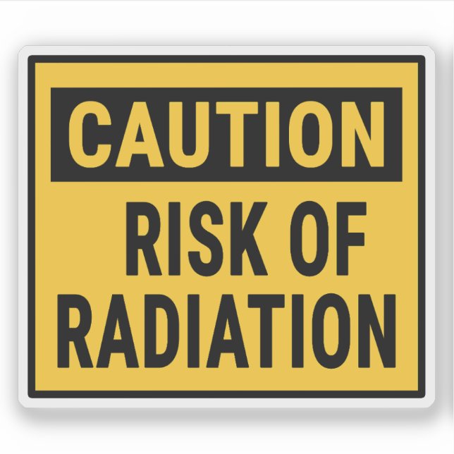 Pegatina Precaución de riesgo de radiación (Anverso)