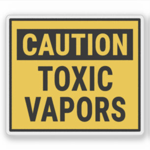 Pegatina Precaución de Vapores Tóxicos