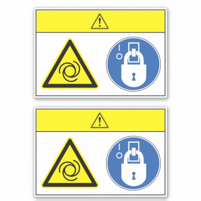 Pegatina Precaución/El equipo comienza automáticamente a et (Anverso)