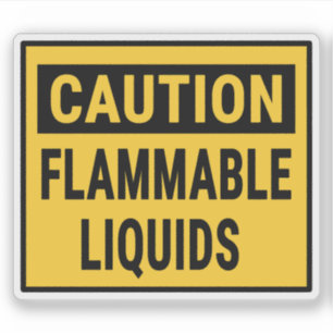 Pegatina Precaución Líquidos inflamables
