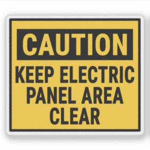 Pegatina Precaución Mantener transparente el área del panel