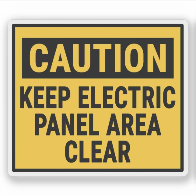 Pegatina Precaución Mantener transparente el área del panel (Anverso)