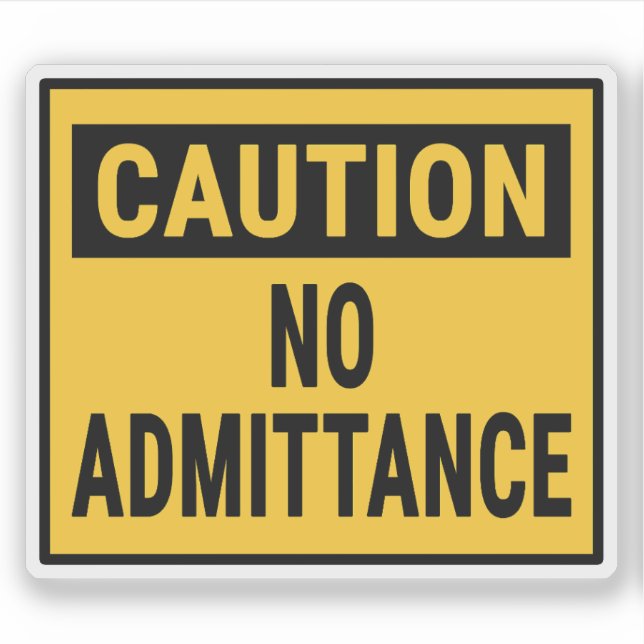 Pegatina Precaución No Admite (Anverso)