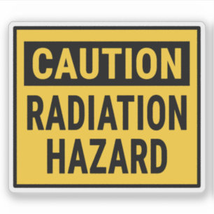 Pegatina Precaución por riesgo de radiación