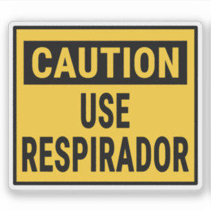 Pegatina Precaución Uso Respirador