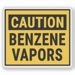 Pegatina Precaución Vapores Benzene