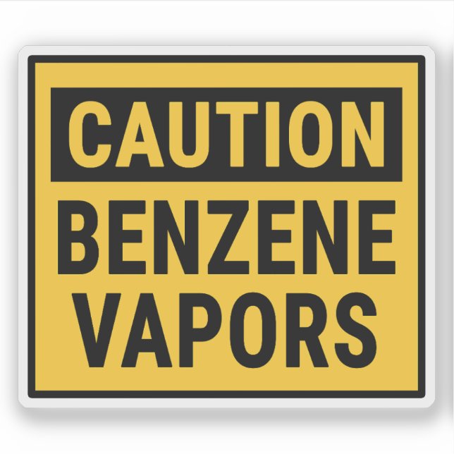 Pegatina Precaución Vapores Benzene (Anverso)