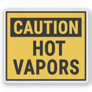 Pegatina Precaución Vapores calientes