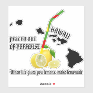 Pegatina PRECIO DE LA Paja PARADISA LEMONADE Kanaka Maoli