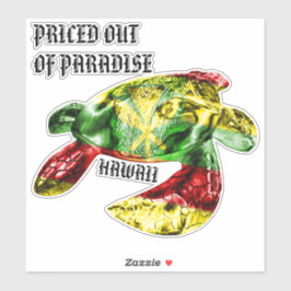 Pegatina PRECIO DE PARADISE HI TRBL Honu Kanaka Maoli