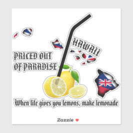 Pegatina PRECIO FUERA DE LAS Islas de Bandera PARADISE LEMO
