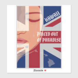 Pegatina PRECIO FUERA DE PARADISE CRYING WAHINE HISSlandsFl