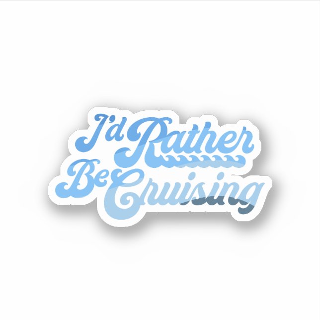 Pegatina Preferiría Estar Cruzando (Anverso)