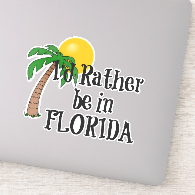 Pegatina Prefiero estar en Florida (Detalle)