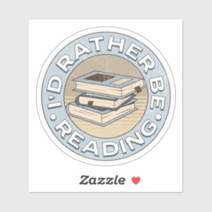 Pegatina Prefiero estar leyendo