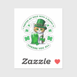 Pegatina Prefiero Mi Kale Con Un Silencioso Amante De Cerve