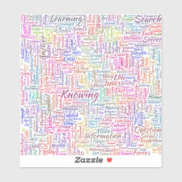 Pegatina Pregunta Apprendre Nuage MotssTexte Motif Mensaje