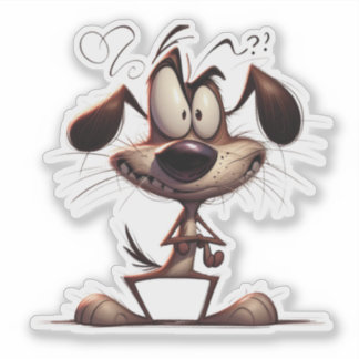 Pegatina Pregunta Doggie