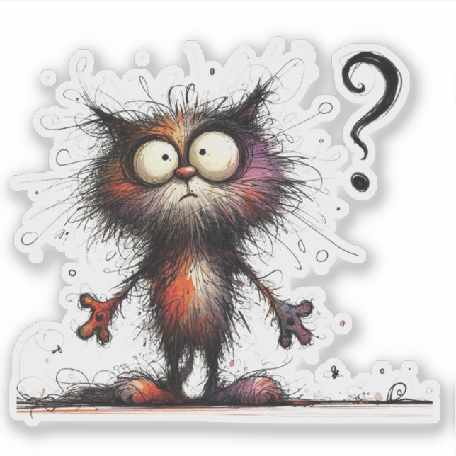 Pegatina Pregunta Kitty (Anverso)