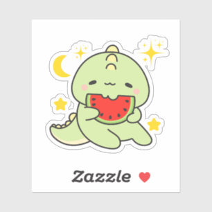 Pegatina Pregúntame sobre mi Trex Divertido Lindo Kawaii Di