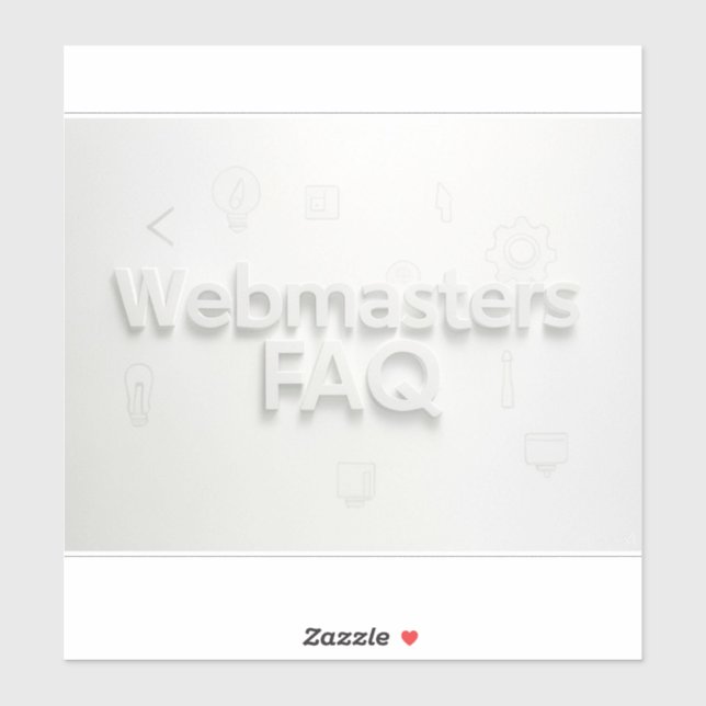 Pegatina Preguntas frecuentes de Webmasters (Hoja)