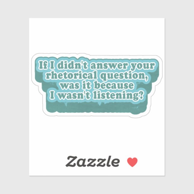 Pegatina Preguntas retóricas Gramática divertida (Hoja)