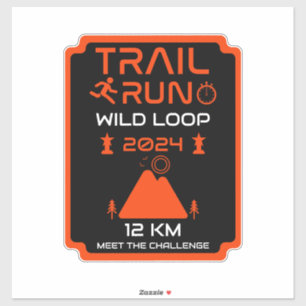 Pegatina Premio a la competencia de Trail Run