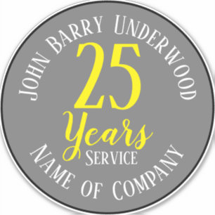 Pegatina Premio de Jubilación con Nombre y Compañía