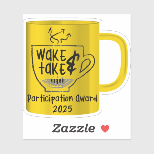 Pegatina Premio de Participación en el Wake & Take Invitati (Hoja)