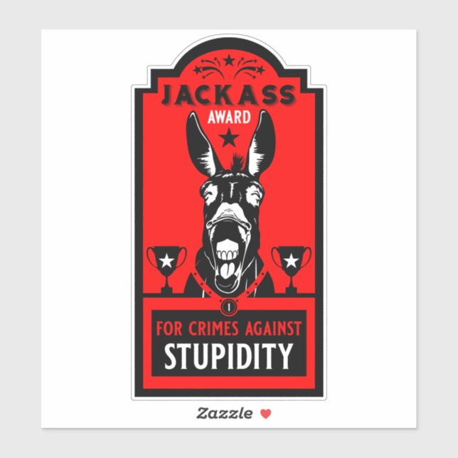 Pegatina Premio Jackass (Hoja)