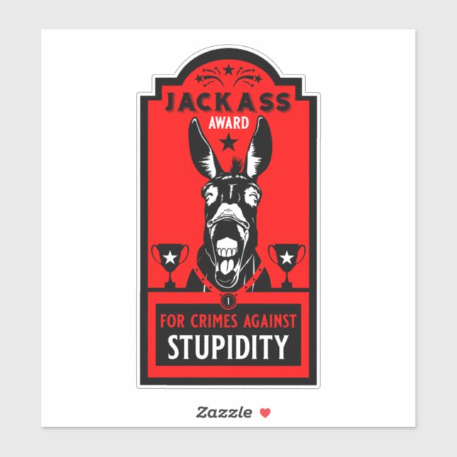 Pegatina Premio Jackass (Hoja)