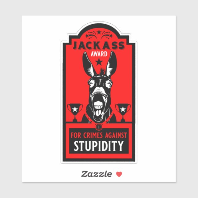 Pegatina Premio Jackass (Hoja)