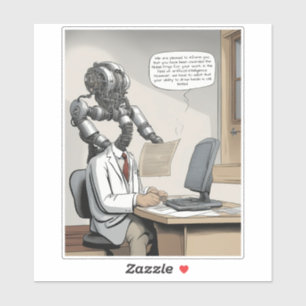 Pegatina Premio Nobel de Inteligencia artificial personaliz