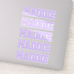 Pegatina Preppy Purple Name