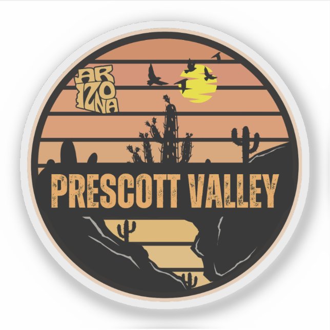 Pegatina Prescott Valley, Arizona (Anverso)